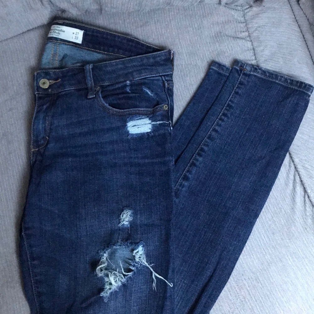 Abercrombie skinny distressed jeans